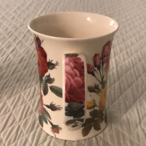 Pair Dunoon Hampton Pink Yellow Roses Adapted from Redouté Prints China … - Picture 7 of 14